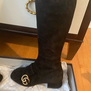 Gucci Marmont Suede Boots